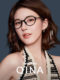 QINA Qina Zhao Lusi's same style cat eye frame small frame plain female black frame glasses myopic male QJ5186