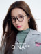 QINA's new anti-blue light and anti-radiation transparent glasses Zhao Lusi's same style myopia glasses for men and women QJ5125