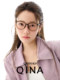 Qina's new Zhao Lusi same style glasses frame without makeup cold tea frame for women can be matched with myopic frames for men QJ5170
