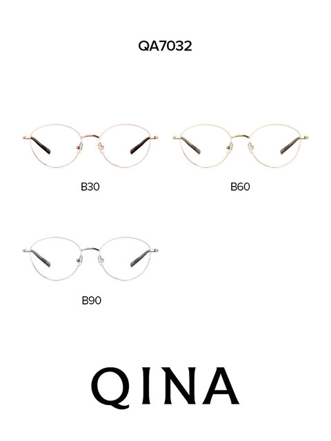 QINA myopia glasses 25 new anti-blue light men's titanium frame with prescription frame for women QA7032