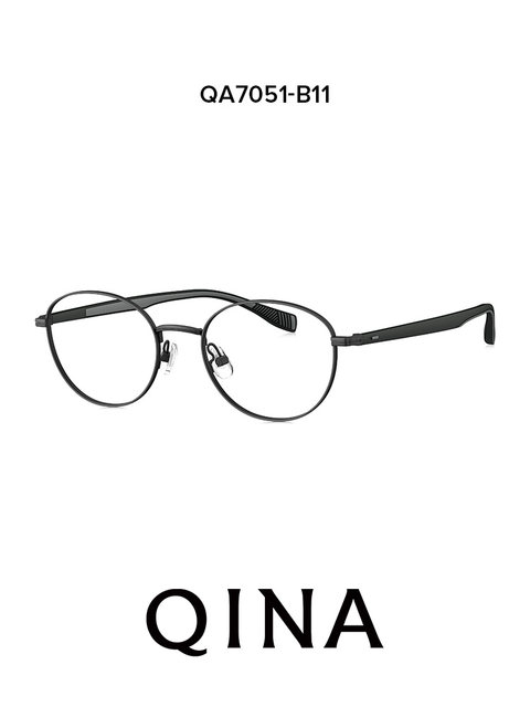 Qina's 25-year new myopia glasses frame lightweight titanium frame retro frame women's round frame can be matched with prescription men's QA7051