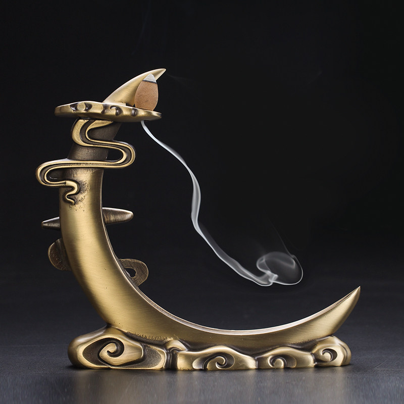 Siyou pure copper backflow incense burner vibrato new creative ornaments home Zen agarwood incense burner incense burner