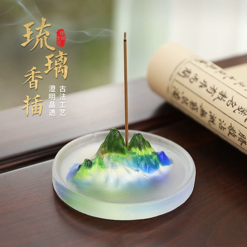 思友 Liuli Siang вставил крытый ароматный ароматный ароматный агарвудский сандаловой кусочек чайная церемония Zen Home Decoration