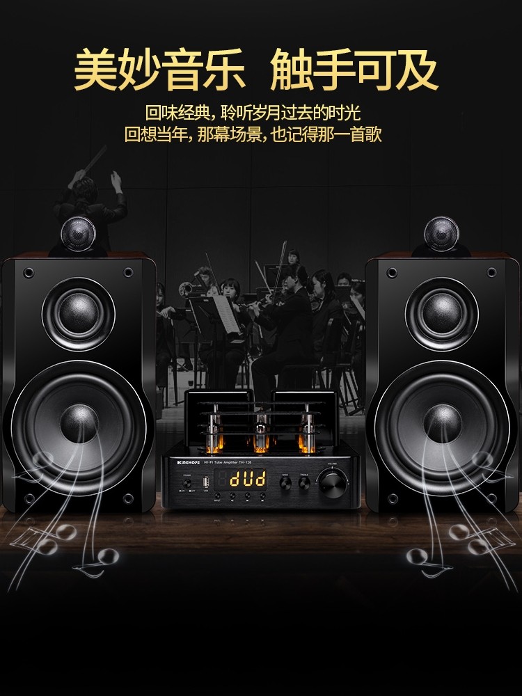 Kinghopekh-503 Three-Way Hifi Tube Amplifier Audiophile Audio System Set Tv Speaker