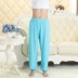Quần Pyjama cho nam Quần cotton Phần trung niên Mỏng rộng Kích thước lớn Thể thao Cotton giản dị Quần bố Old Man Home Quần