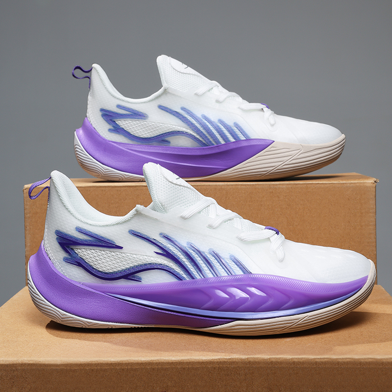 Sonic 13 Friction Sound Student Basketball Shoes Men's Low-Top Practical Lightweight Rebound Shock-Absorbing Children's Sports Shoes Size 33