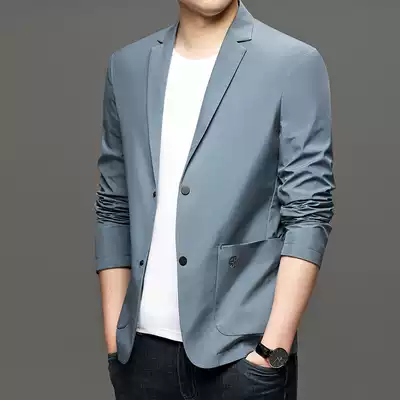 Suit men Spring and Autumn thin middle-aged high-end leisure business dad autumn small suit men's jacket on clothes men