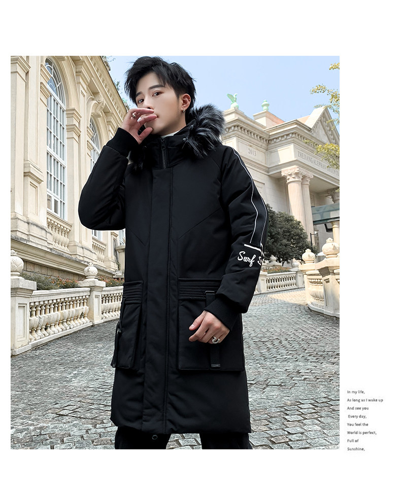男士棉衣冬季20年新款羽绒棉服韩版棉袄中长款冬装加绒加厚外套详情9