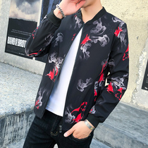 Autumn mens coat Spring and autumn 2021 new jacket Korean version of the trend handsome clothes casual top mens clothing