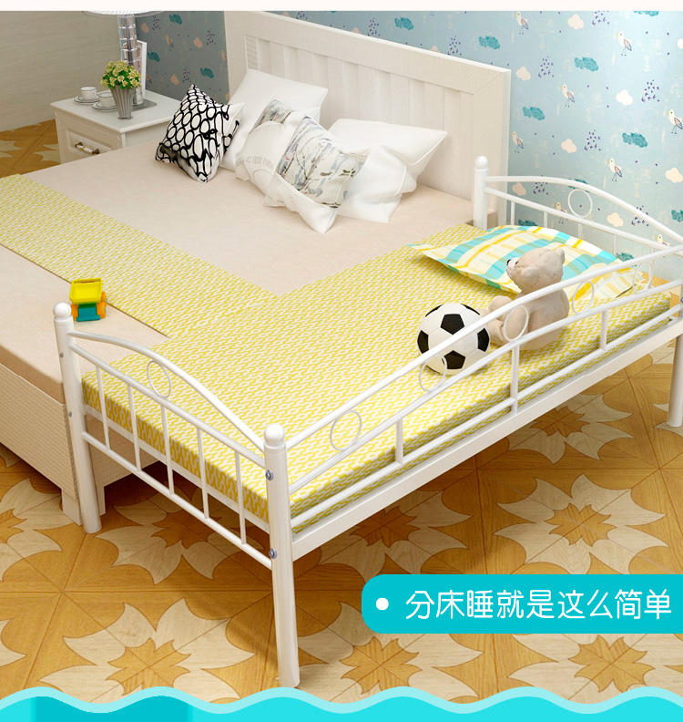 giường công chúa giường trẻ em nhạt môi trường với sắt rèn boys thép hộ lan tôn sóng và trẻ em gái Continental khâu đơn giản cho giường phụ - Giường giường hello kitty