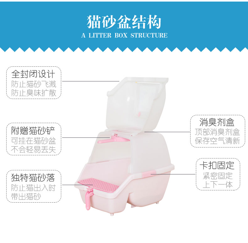 Alice mèo xả rác đầy đủ khép kín nhà vệ sinh mèo thêm mèo lớn khử mùi khử mùi Alice mèo cung cấp - Cat / Dog Beauty & Cleaning Supplies 	lược chải lông cho mèo lông ngắn