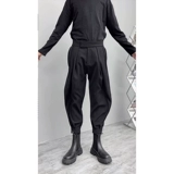 Martens, черные демисезонные утепленные штаны, повседневные брюки на липучке