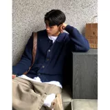 Трикотажный кардиган, демисезонный свитер, куртка, в корейском стиле, изысканный стиль