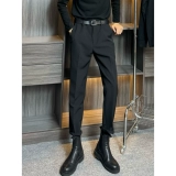 男士裤子秋冬款垂感高级感西裤黑色痞帅高端西装裤修身显瘦休闲 𫔮裤