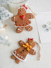Hromeo Christmas Gingerbread Man Pendant Christmas Tree Decoration Pendant Scene Layout Props Christmas Decoration