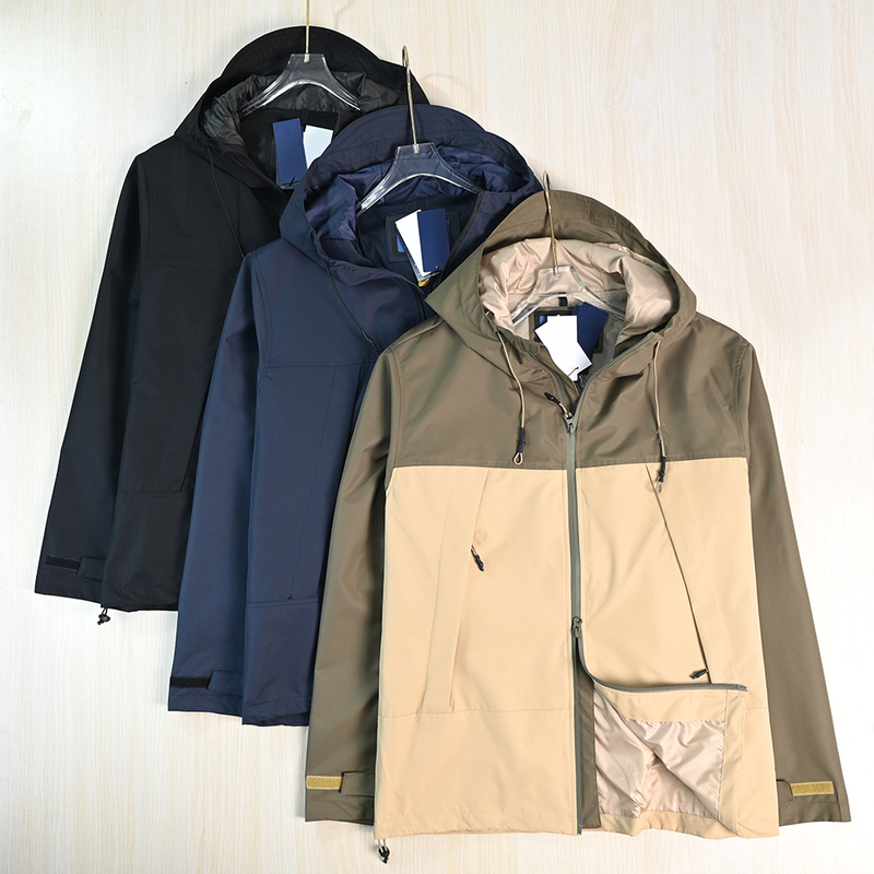 Men's Clothing Good Quality 263/16 American Single Embroidery Water-Repellent Hooded Casual Thin Jacket Coat