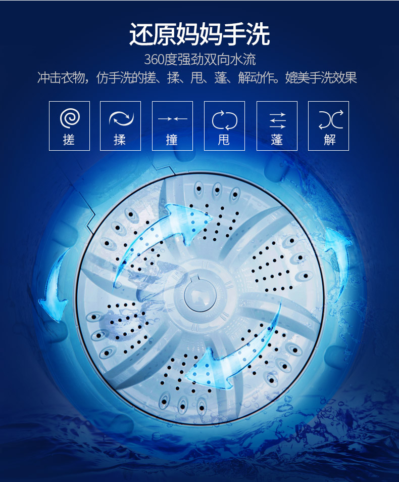 máy giặt samsung cửa ngang AUX / Aux XQB55-A1678 công suất lớn 5,5kg bánh xe sóng nhỏ tự động hộ gia đình nhỏ máy giặt lg 7kg