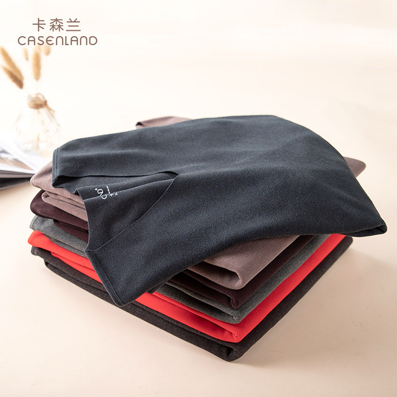 Kassenland No Mark Fever Coat Men's Blouse Thicken Garnter Heat Storage Slats Bottom Shirt Interior Wear in the winter