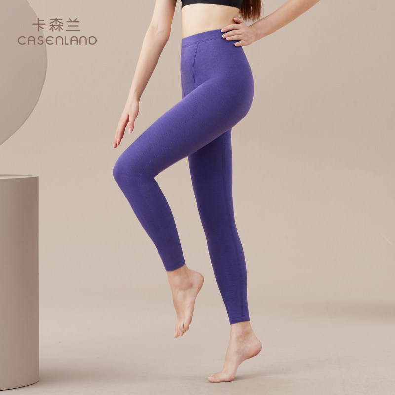 Carsenland Fall Winter thickening women in one bathroom pants wear plug high waist waist and knee large size cotton pants warm