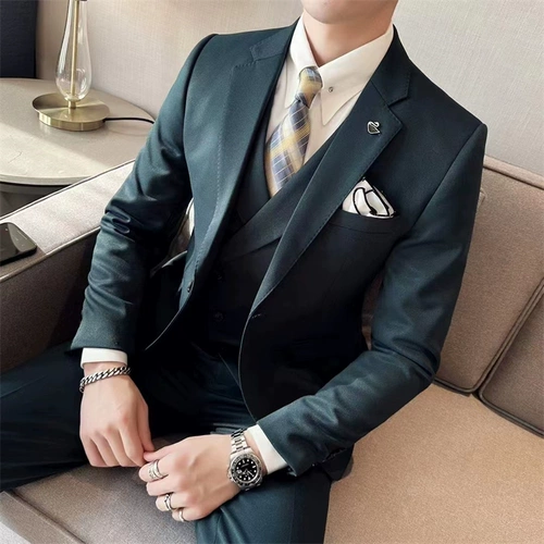 Высококлассный жилет, модный комплект, свадебное платье, костюм, коллекция 2023, 3 предмета