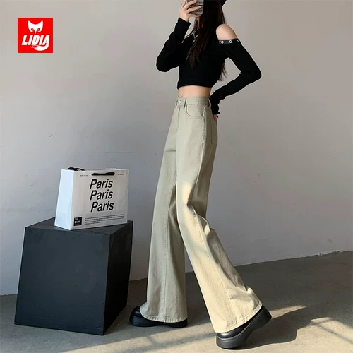 Осенние джинсы, штаны, леггинсы, штаны-клёш, новая коллекция, свободный прямой крой, популярно в интернете