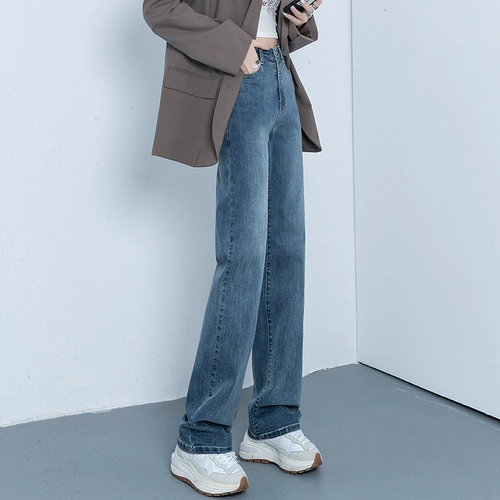 Весенние прямые свободные джинсы, летние штаны, высокая талия, по фигуре