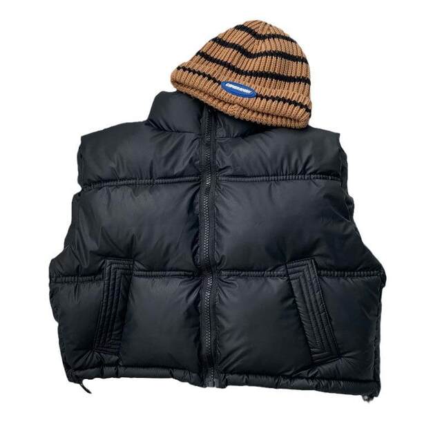 Autumn and winter new style children's style stand-up collar down-padded jackets for boys and girls, medium and large children's casual thickened thermal vests