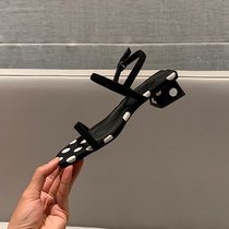 A word with square head thick heel sandals womens shoes summer 2021 New Wave Point Fairy wind ins tide summer fashion Net Red