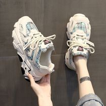 Net red father shoes womens ins tide 2021 summer new Korean version of Super fire Joker Street shooting casual sneakers