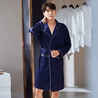 257 navy blue nightgown men