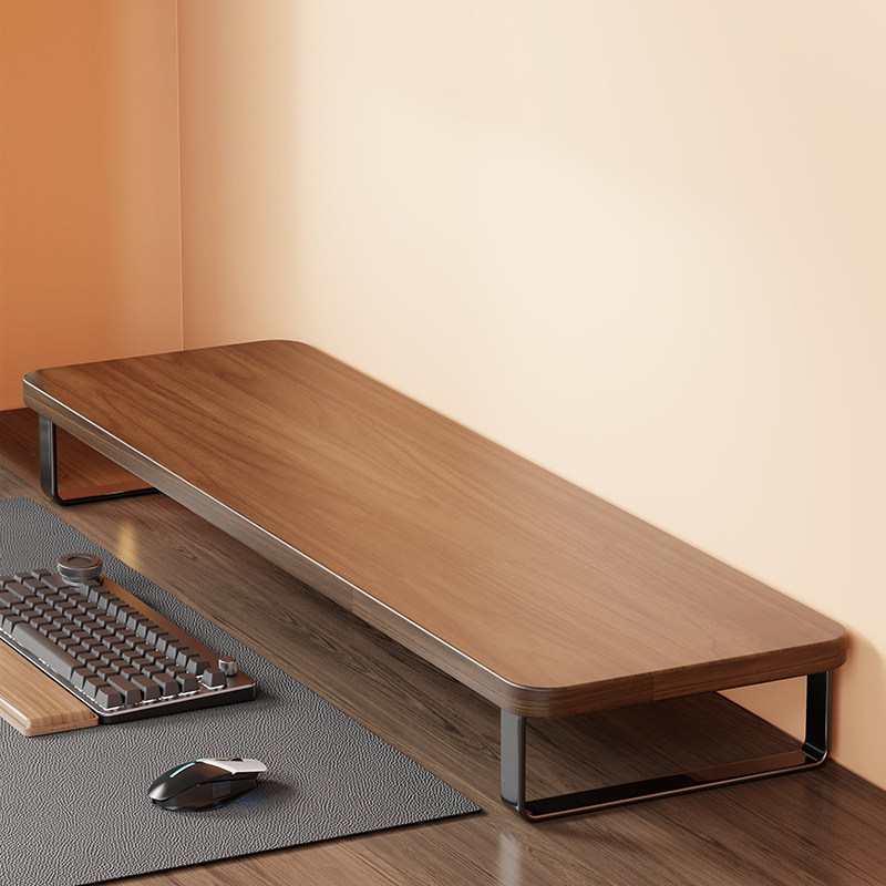 Solid Wood Desktop Computer Riser Office Desk Monitor Stand Desktop Screen Tv Riser Base Bracket