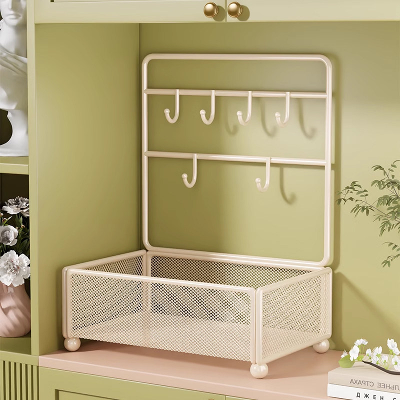 玄关钥匙收纳摆件入户门口装饰盒鞋柜上置物架桌面收纳盒整理神器