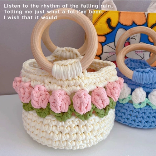 Портативная вязаная сумка ручной работы, связать своими руками