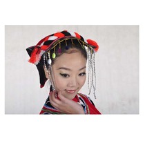  Yunnan ethnic minority clothing Yi props hat Yi ethnic clothing hat dance performance hat Ethnic hat