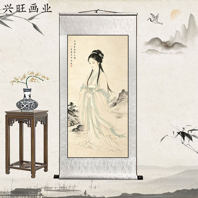 徐霞客青雲志書法卷軸掛畫無人扶我青雲志我自踏雪至山巔勵志字畫-淘寶