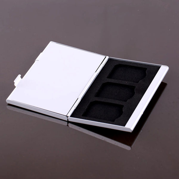 Backpacker Card Box Double SD Camera Phone MicroSD Memory Card Box Aluminum Alloy Memory Card TF Protection Box