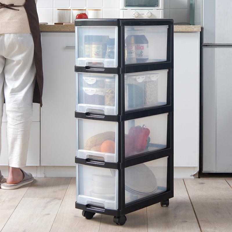 With wheel movable containing cabinet shelve domestic debris snacks accommodating case drawer-type nip accommodating cabinet multilayer