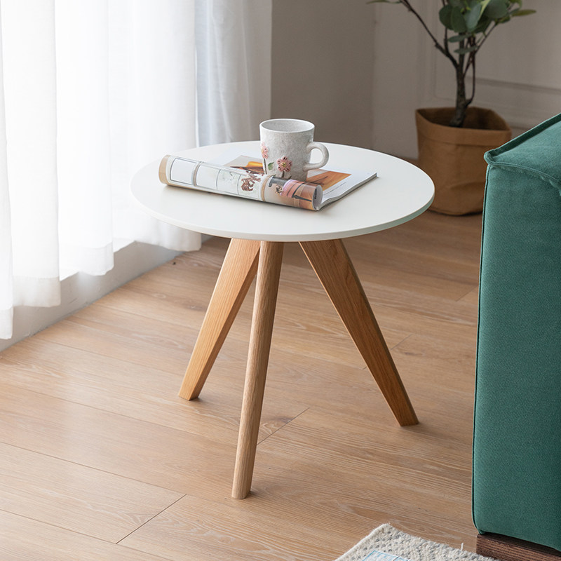 Nordic sofa side a few modern minimalist round triangle white small side a few living room solid wood ins creative small corner a few