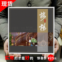 Solid Wood Stairway Turtbook Iron Art Glass Eu Chinese Style Modern Style Villa Custom Interior Stairway Plot Effect Kot