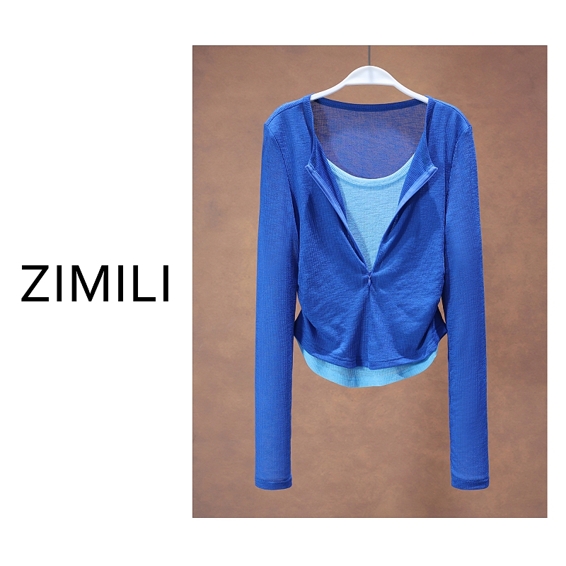 European Women's Clothing 2026 Summer Ice Silk Sun Protection'Klein Blue' High Elasticity Slimming Breathable Skin-Refreshing Clothing 260608 European Women's Clothing 2026 Summer Ice Silk Sun Protection'Klein Blue' High Elasticity Slimming Breathable Skin-Refreshing Clothing 260608