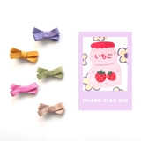 黄小妞 Детская заколка для волос, лента ручной работы, шпильки для волос с бантиком для девочек, аксессуар для волос, 2 шт