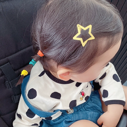 黄小妞 Безвредная детская маленькая радужная резинка для волос для девочек, не повреждает волосы