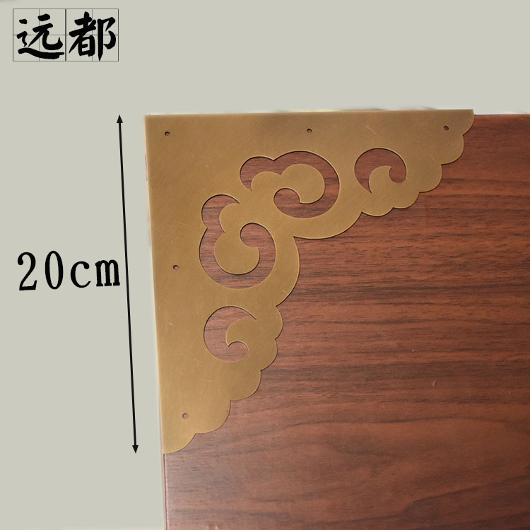 Antique copper corner flower angle angle angle ancient building package solid wooden door corner corner corner corner corner corner corner corner
