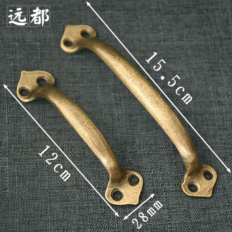 Chinese imitation antique pure copper drawers handle old furniture whole cabinet wardrobe bookcase door handle window handle accessories