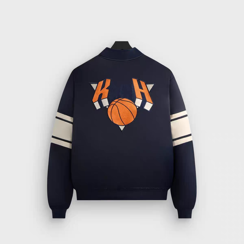 American Retro Casual Simple Long-Sleeved Jacket with Basketball Print Bomber Jacket Men's Jacket American Retro Casual Simple Long-Sleeved Jacket with Basketball Print Bomber Jacket Men's Jacket