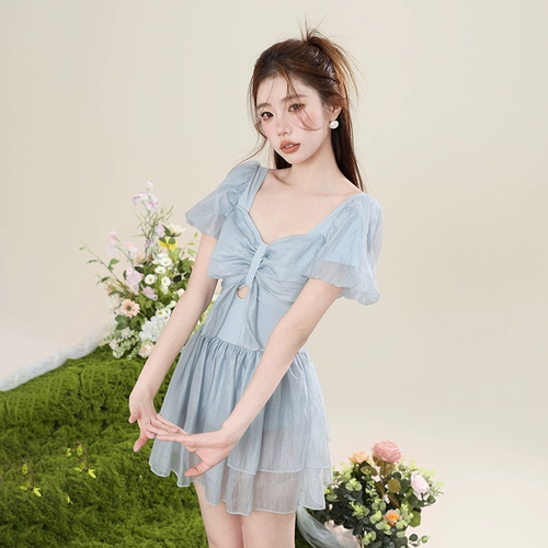 Купальник, юбка для плавания, по фигуре, изысканный стиль