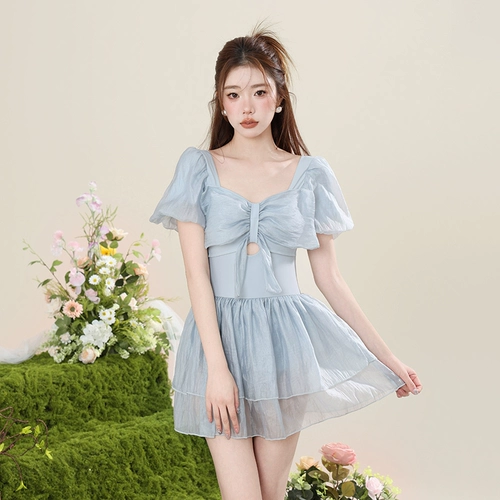 Купальник, юбка для плавания, по фигуре, изысканный стиль