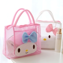 Cartoon Mesh Cashier Bag Fitness Swimming Containing Carry Bag Beach Bag Travel Wash and Contain Bag Girls