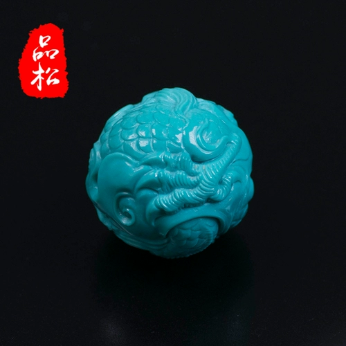 品松 Натуральная бирюзовая природная руда, бусины, браслет из бусин, резная подвеска, делается под заказ