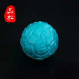 品松 Натуральная бирюзовая природная руда, бусины, браслет из бусин, резная подвеска, делается под заказ